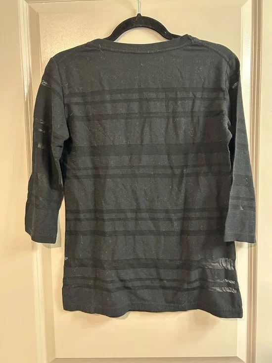 Diesel Black Mesh Lined Knit Crewneck Top - Picture 6 of 6